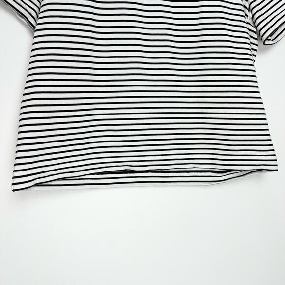 COS Boxy T Shirt Striped | Black and White | SZ M - Picture 4 of 8